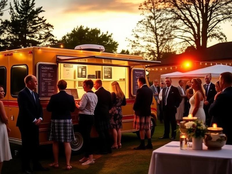 Chippy van at a Scottish wedding